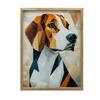 Geometric Dog Geometric Dog, 50X70 Cm, Light Oak Wooden Frame, Matte Paper 230 Gsm