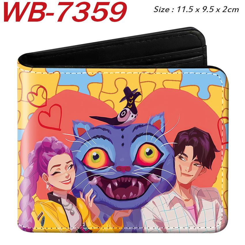 K-Pop Demon Hunters Wallet PU Leather Bifold Short Anime Purse for Women Girls
