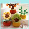 Sunflower Bamboo Realistic Plant Ornament Plush Doll For Collectors And Decor