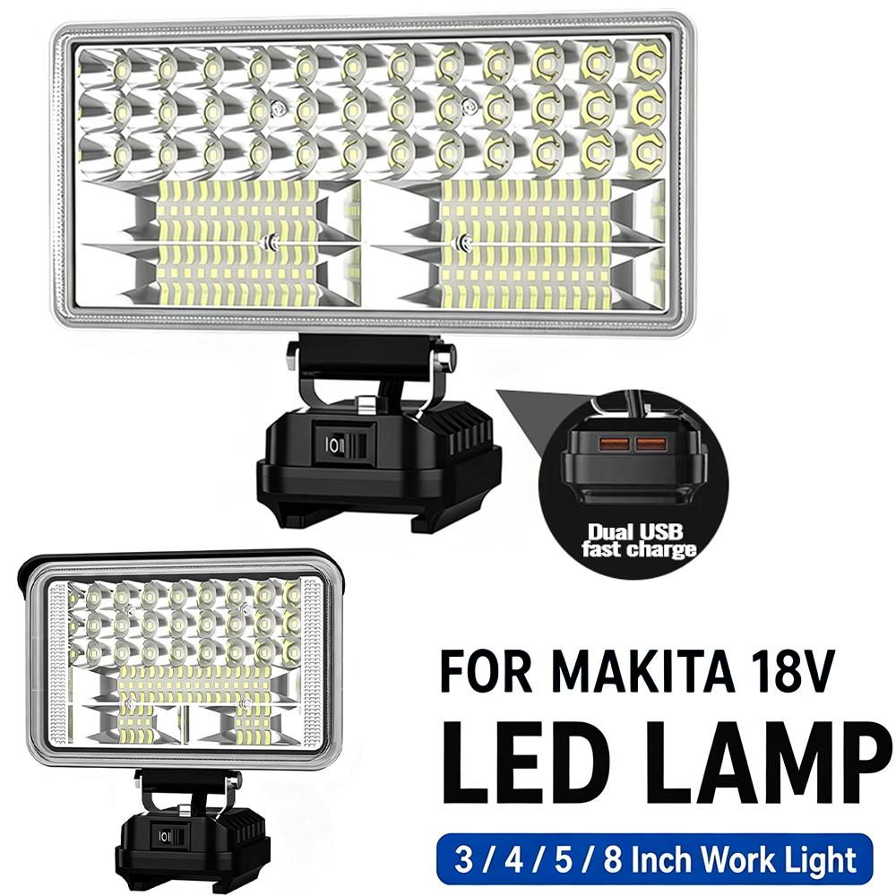 Портативный рабочий фонарь для Makita Светодиодные фонари 1/1/1/8-дюймовый прожектор-фонарик 11.1-18В Аккумуляторная лампа BL1811 BL1811 с USB