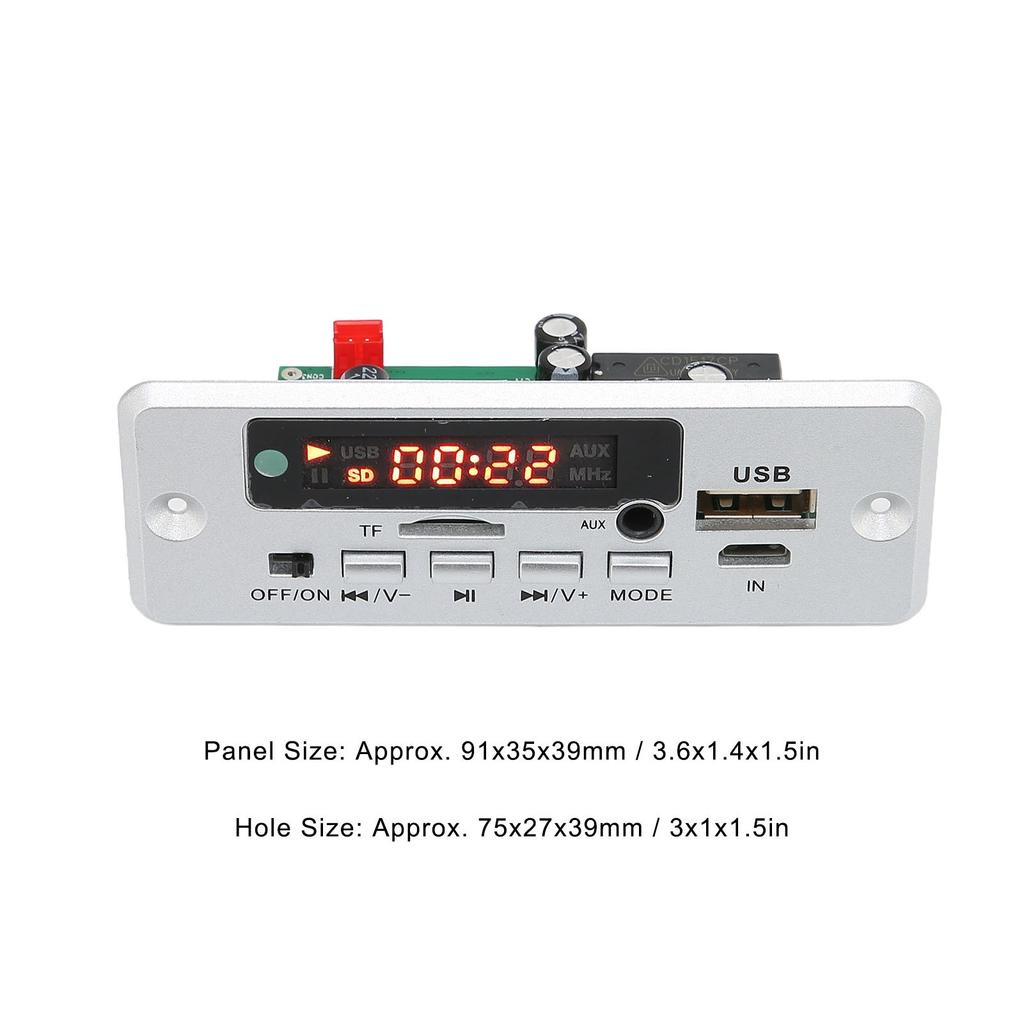 Плата декодирования 12В 02EA Плата декодирования MP3 с USB-портом Поддержка карты памяти и U-диска