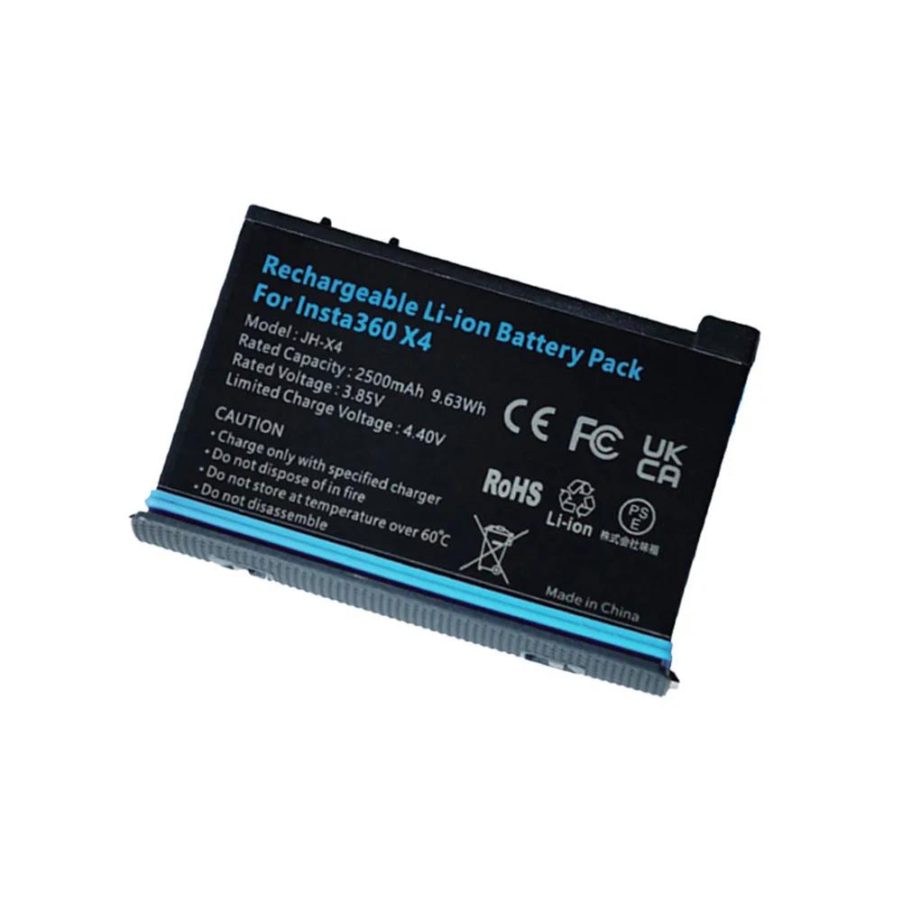 Для Insta 360 X4 2500mAh литий-ионный аккумулятор, зарядное устройство Amagisn на 3 слота, зарядное устройство для Insta360 X4, аксессуары