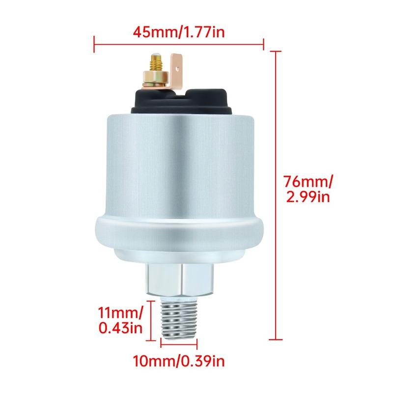 1PC Oil Pressure Sensor Fit For 12V Racing Car Gauge 0-7 BAR 52mm Oil Pressure Guage Sensor Customized