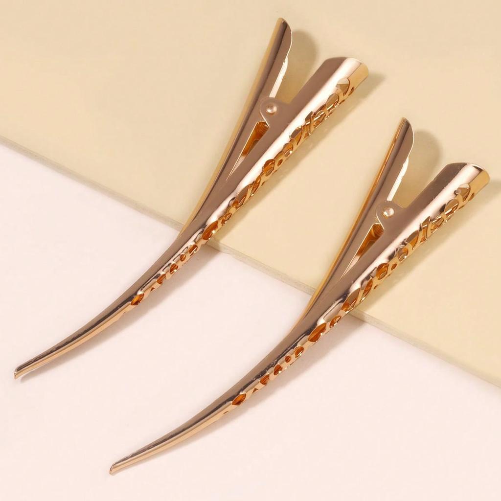 Gold Hollow Out Hair Clips for Women, 2 Pcs Hair Clips Set for Daily Styling