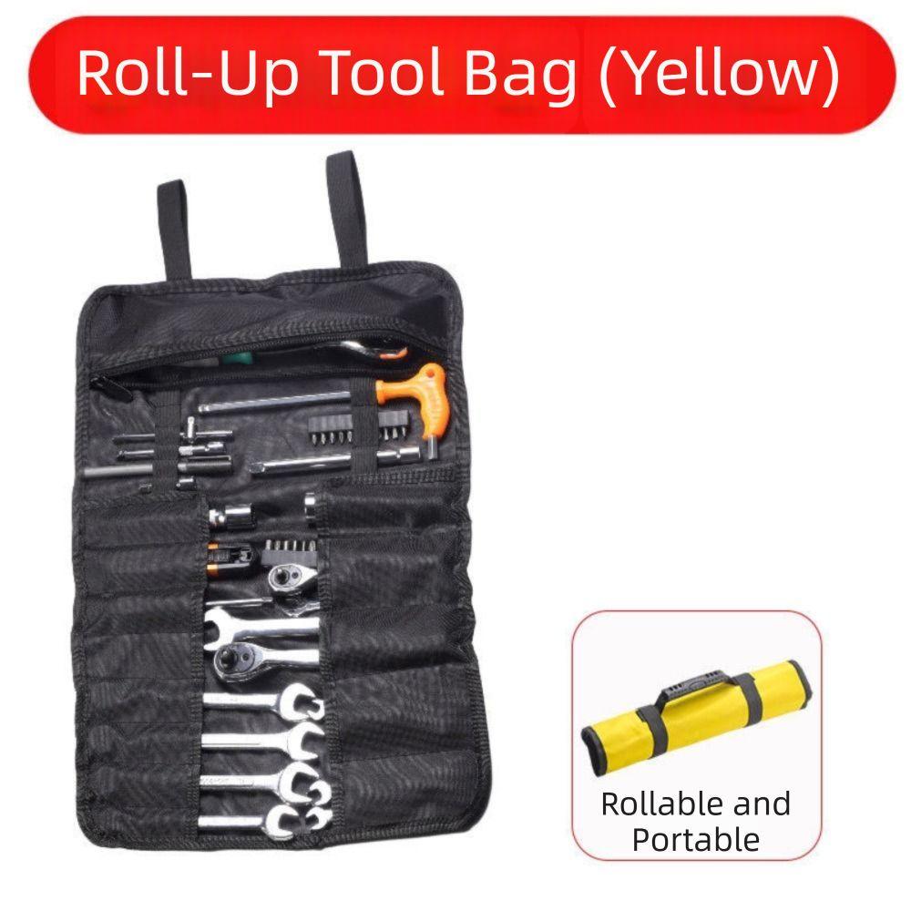 Zipped Compartments Canvas Tool Bag Canvas Material Hanging Tool Organizer Tool Storage