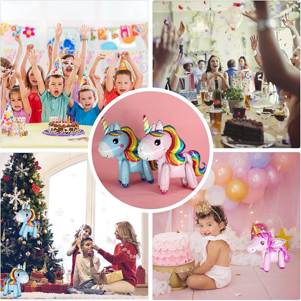 3D Воздушные шары из фольги с единорогом в полный рост для декора дня рождения, 8 шт.