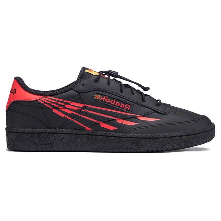 Reebok Club C Series Versatile Comfortable Classic Durable Low-Top Sneakers Men Sneakers Black Red 100034257