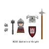 4 Styles Medieval Heraldry Heavy Armor Knight Brick Figures  ABS Collectible Ornaments for Teen Adult Military Hobby Enthusiasts