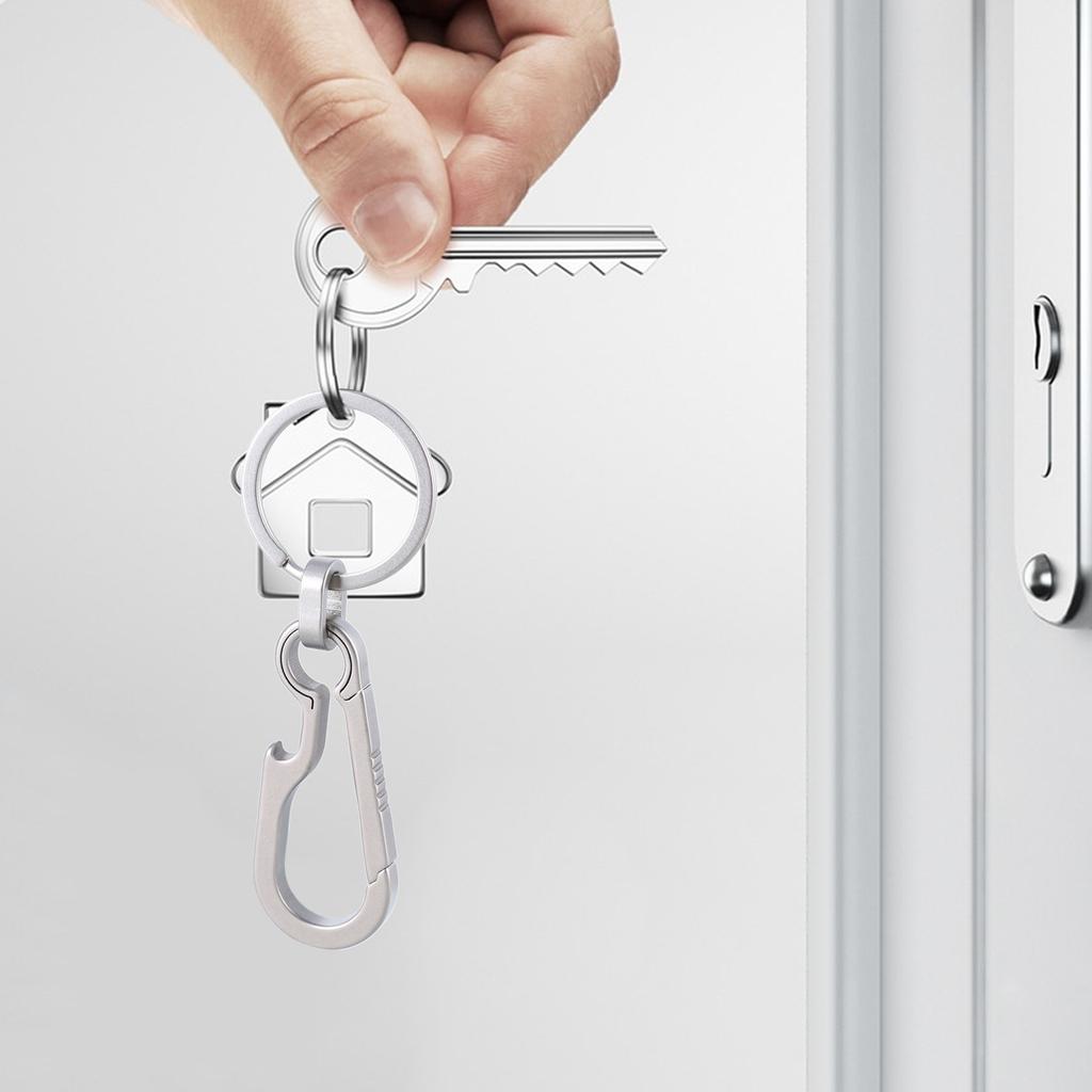 Брелоки с быстросъемными карабинами, Сверхпрочные клипсы для ремня, Держатель для ключей с открывалкой для бутылок, Брелоки из титанового сплава, Карабин