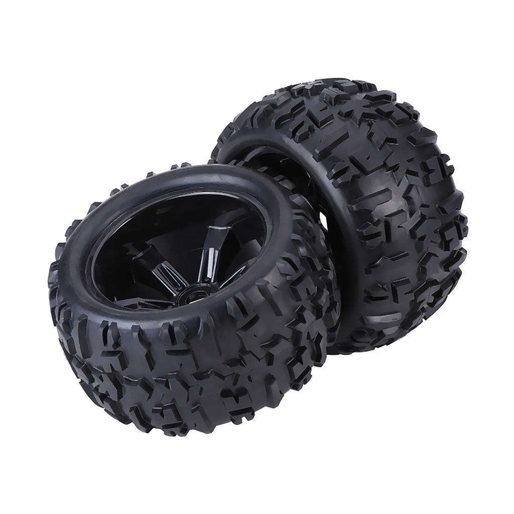 4pcs/set Rubber Tyre Tires & Plastic Hubs Wheel Rims Accessories for 1/8 RC Truck Car