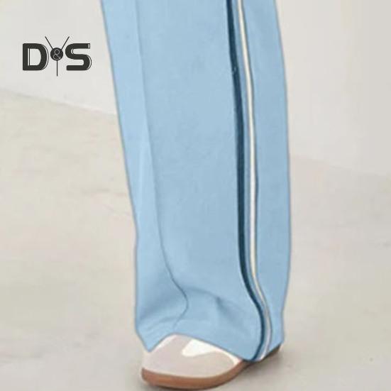 Женский костюм из 2 предметов: пальто, брюки, отложной воротник, длинные рукава, эластичный подол, куртка, широкие брюки с высокой талией, офисный наряд для поездок на работу