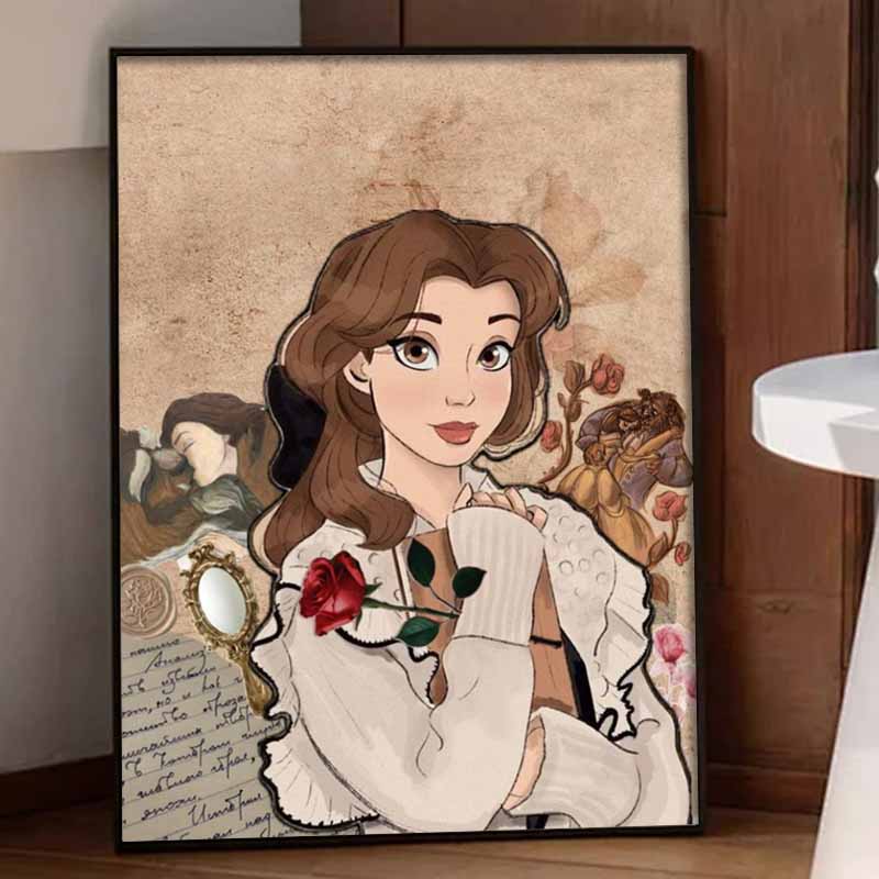 Disney Алмазная живопись 5D Сделай сам Красавица и Чудовище Алмазная живопись Искусство Набор для алмазной живописи Подарок для взрослых/новичков Идея для декора дома
