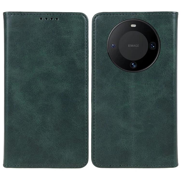 Для Huawei Mate 60 PU кожаный чехол-кошелек с текстурой теленка в деловом стиле