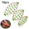 10 Pcs/Set Hot Olive Explosion Hanging Tackle Fishing Bait Stainless Steel Feeder Spring Lure