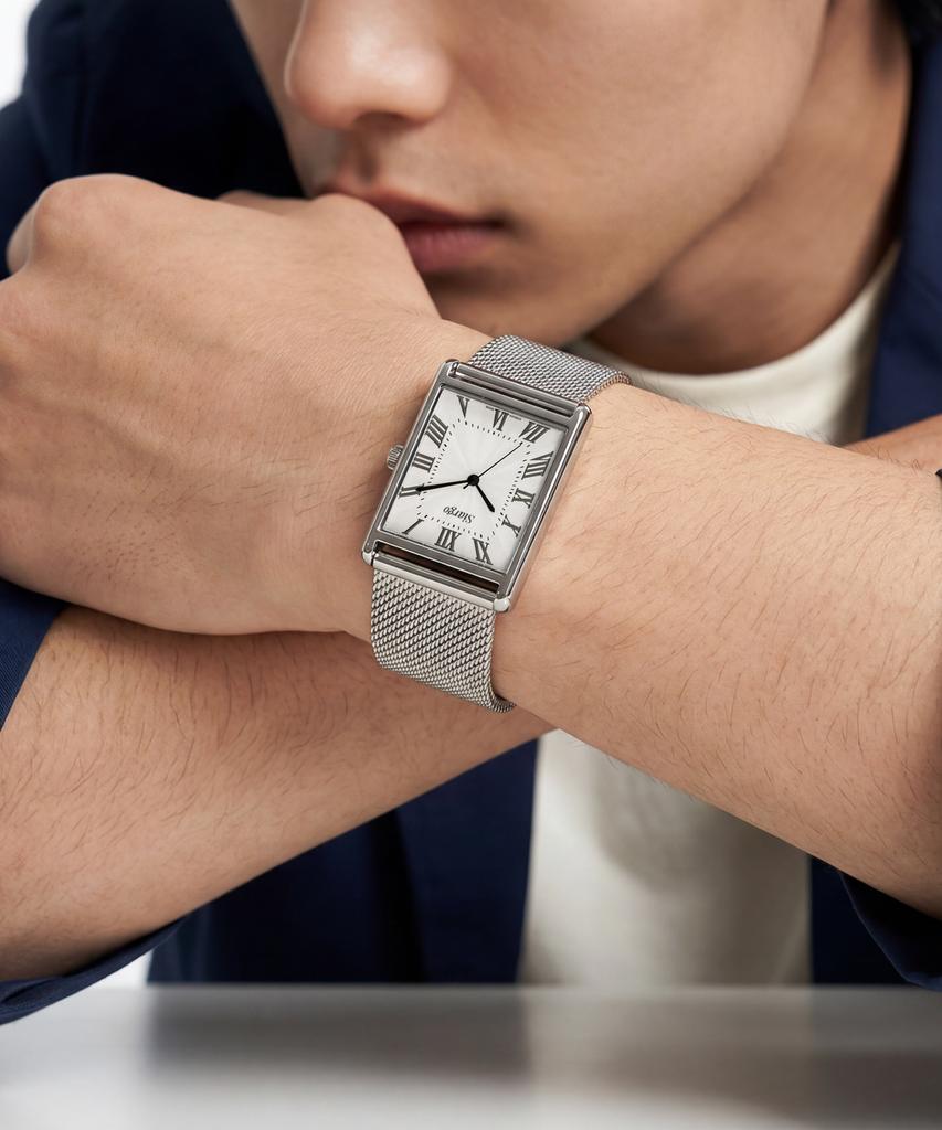 Sialeugo Sg-010Sl-L-S Коллекция Фенхель Большой Стальной Сетчатый Мужские и Женские Наручные Часы
