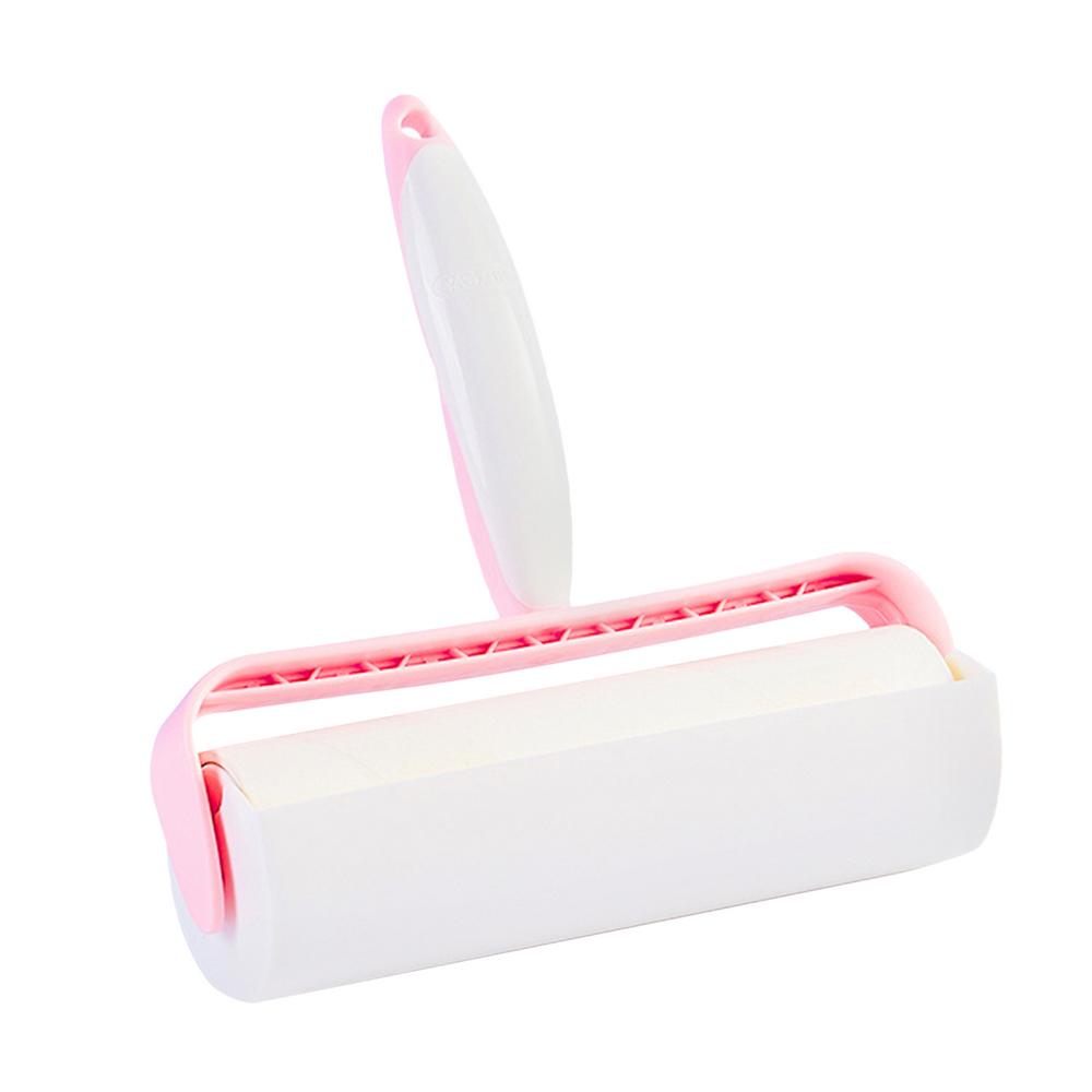 Липкий ролик для удаления шерсти домашних животных, ворса, эргономичный ручной удалитель мусора с клейкими листами для одежды, стирки, мебели, кровати, автомобиля