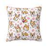 Luxury Cute Pet Dog Corgis Cushion Covers xcm Polyester Pillow Case for Sofa Car Square Pillowcase Bedroom Decoration