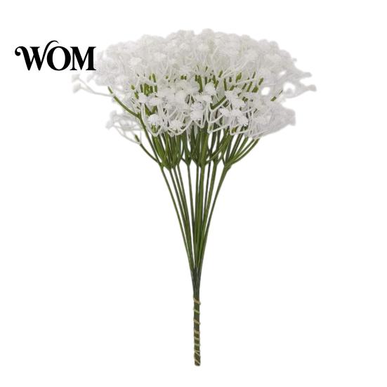 Table Ornament Flower Stems 10Pcs Artificial Baby Breath Flowers, Gypsophila Fake Floral Bouquet, Bendable Fluffy Plant Decor Faux for Wedding Party,
