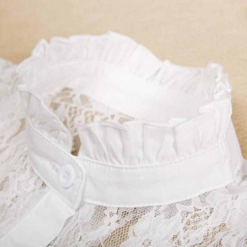 Женский кружевной воротник чистый цвет съемный лацкан чокер ожерелье рубашка поддельная поддельная блузка толстовка жилет аксессуары