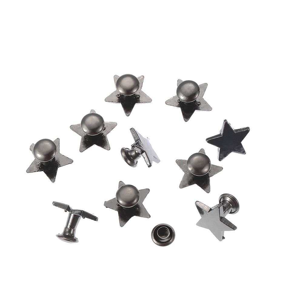 10sets(20pcs) Pants DIY Decoration Stars Rivets Garment Cloth Button Scrapbooking