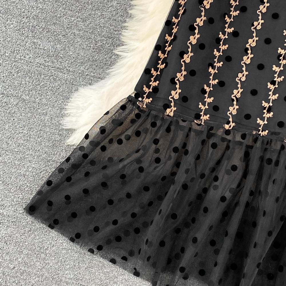 Summer Light Mature Style Socialite Wrap Hip Skirt Stand Up Collar Short Sleeved Fake Two Piece Medium Length Dress