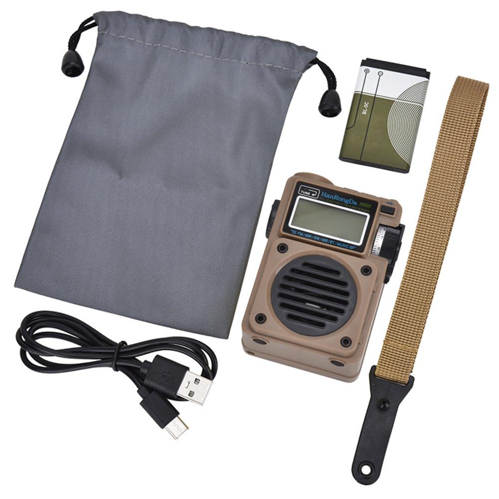 HRD-701 Full-Band Digital Radio Subwoofer Retro Radio Multimedia Music Player FM MW SW WB Receiver Bluetooth-compatible