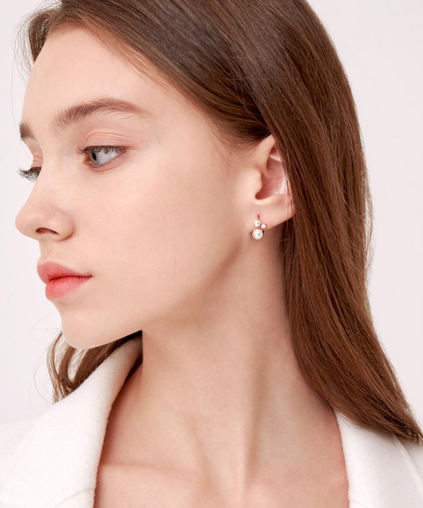 Ellejewelry 14K Gf Жемчужные серьги-пусеты Elgpee215