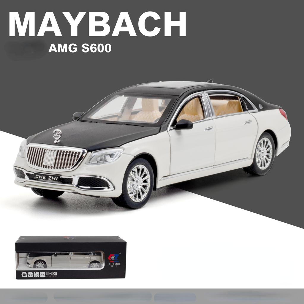RNV4 1:24 Mercedes-Benz Maybach GLS600 Alloy Model Car Diecast Toy Car Simulation Sound & Light Vehicle Toys Model Gifts For Kids C98