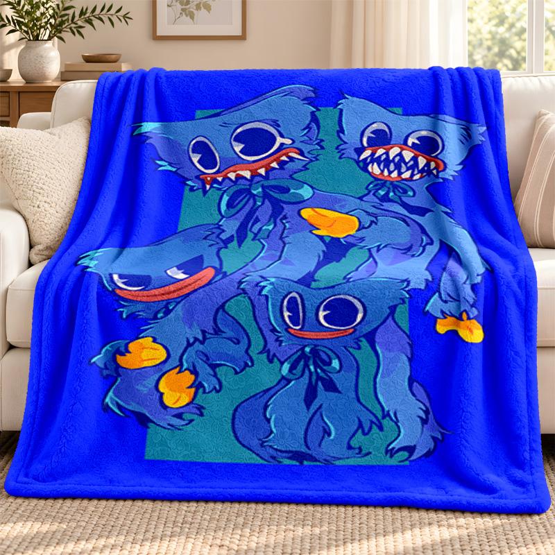 Poppy Playtime blanket Flannel Blanket Soft Cozy Plush Throw for Sofa Bed Lightweight Home Decoration Outdoor camping