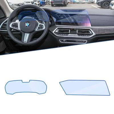 Навигационный прибор для автомобиля Автомобильный дисплей для заднего сиденья Пленка Сенсорный Защитная пленка на весь экран Закаленное стекло Для BMW X5 MK4 G05 ~