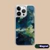 Abstract Oil Painting Phone Case for iPhone 17 16 15 14 13 12 11 Air Pro Max Plus Electroplated Silver Magsafe Cover