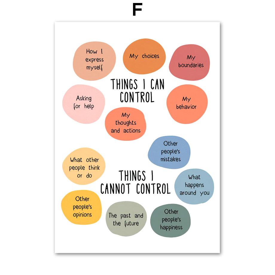 Психическое здоровье, психотерапия, настенная живопись на холсте, плакаты на скандинавскую тему и принты, настенные панно, детская комната, консультант, офисный декор