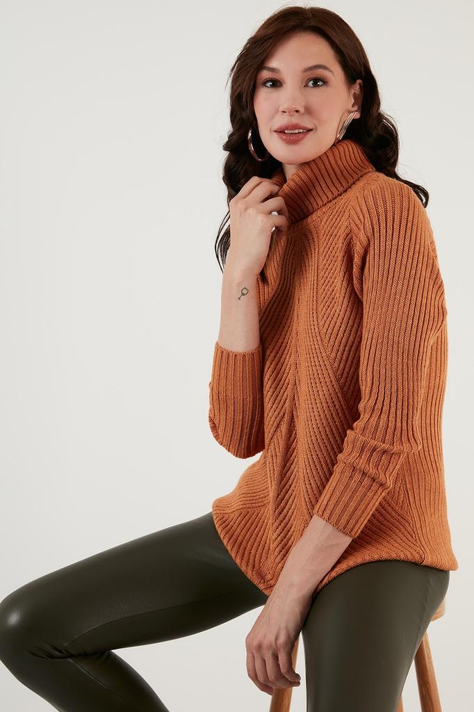 Women's Fashion Pullover Long Sleeve Sweaters Autumn and Winter Casual Knitted Top T-shirt One Size SL