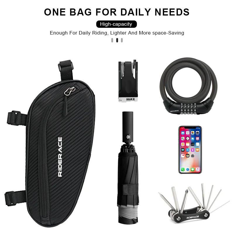 Bicycle Triangle Bag Waterproof Rainproof Durable Cycling Tube Frame Pouch Bag MTB Road Bike Frame Front Bag Outdoor Sport Pouch