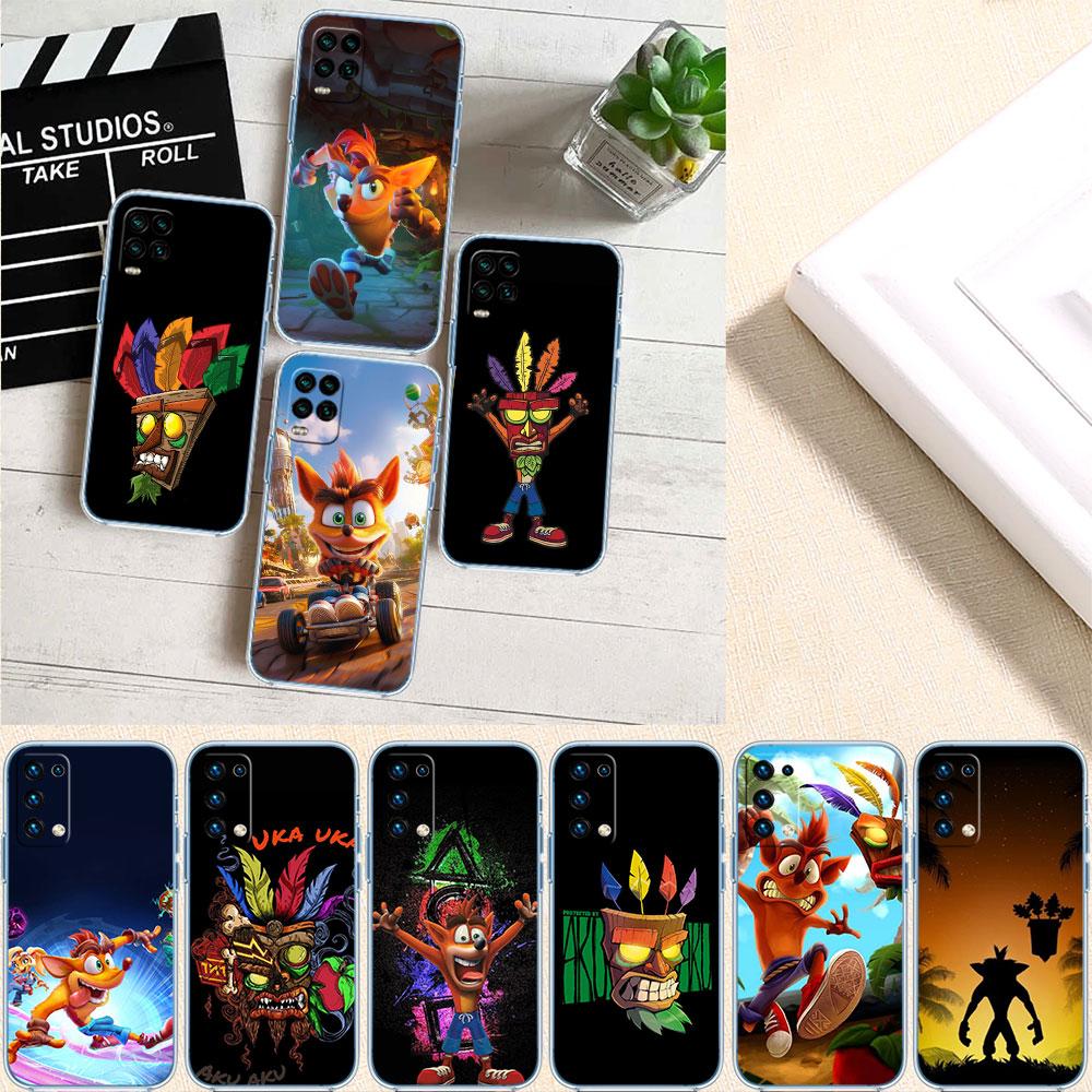 AQ31 Crash Bandicoot Soft Shell Transparent Phone Case for Motorola Moto G7 G8 G9 G84 G85 G73 G24 G15 Z2 Play Power Plus