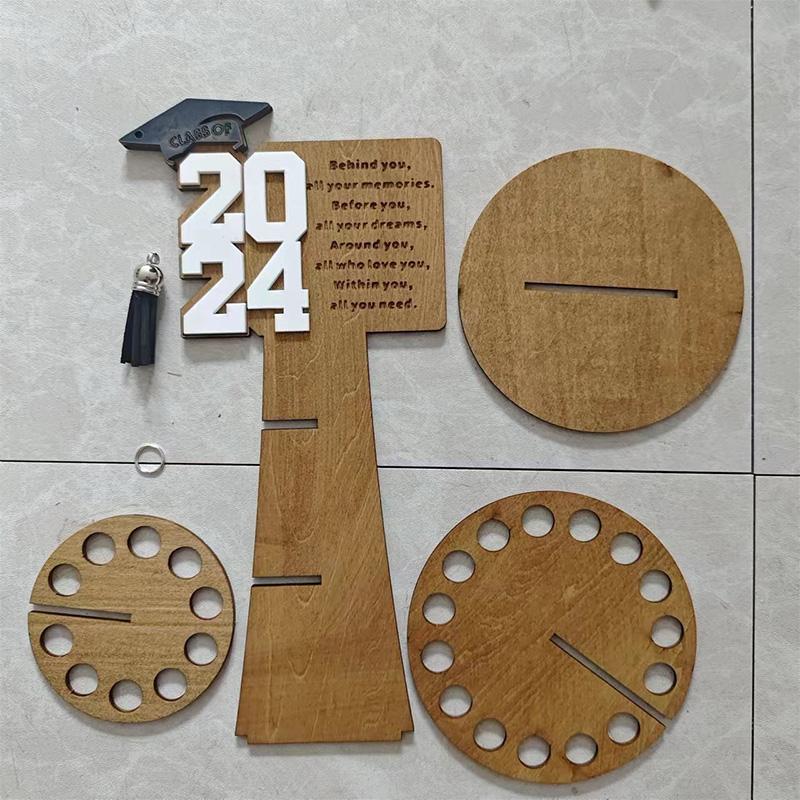 1 шт., простая установка, держатель для денег, поздравительная открытка, подарок на выпускной 2024 года, деревянное украшение