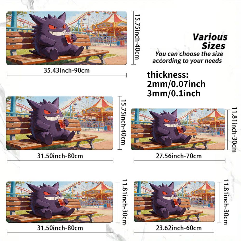 Ash Pikachu CloseUp Gaming Desk Mat NonSlip Washable Mouse Pad