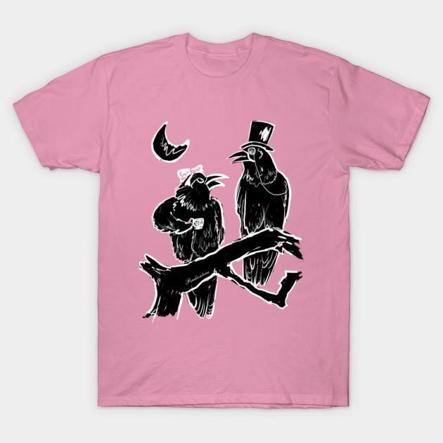 T Shirt Women Ravens Drinking Tea Harajuku Print Kawaii Tshirt Summer Short Sleeve Female T-Shirt Top Tee