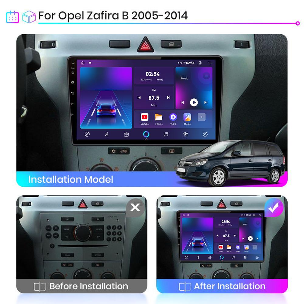 Android Carplay автомобильное радио для Opel Zafira B Astra H 2005-2014 мультимедийный проигрыватель головное устройство стерео GPS навигация BT WIFI 4+64 ГБ