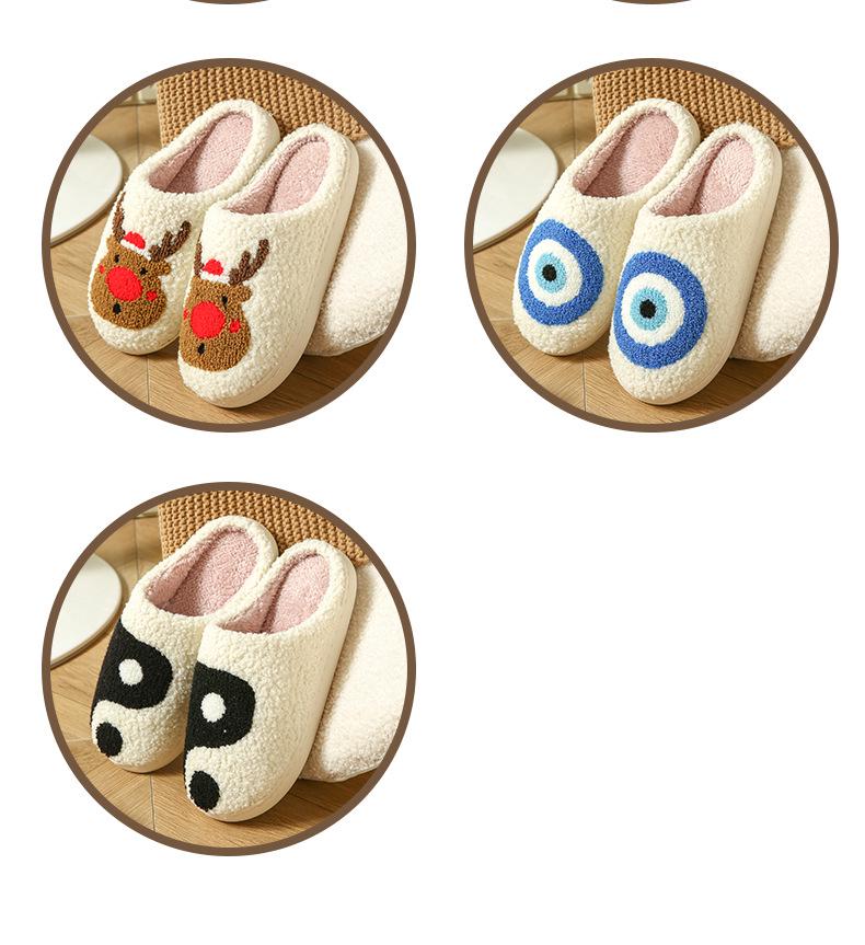 2024 Милые хлопковые тапочки с героями мультфильмов для пар: Теплая зимняя обувь для дома