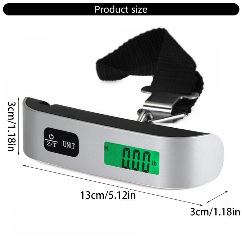 50kg/110lb Luggage Scale Backlit LCD Display Electronic Digital Hanging Baggage Scale Suitcase Weight Scale Portable