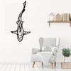 1pc, Minimalist Metal Wall Decoration Crafts, Iron Art Minimalist Line Shark Silhouette Wall Hanging for Bedroom Wall Decoration