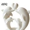 3D-печатное искусство из PLA для спальни Семейство дельфинов из четырех человек Украшение с дизайном в виде сердца Минималистичные маленькие фигурки Фотоаксессуары Настольная скульптура животного Дом