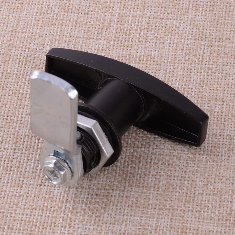 Durable Rear Fixing T Shape Handle Cabinet Tool Box Garage Canopy Door Lock Locking Latch with 2 Keys for Pickup Car Truck