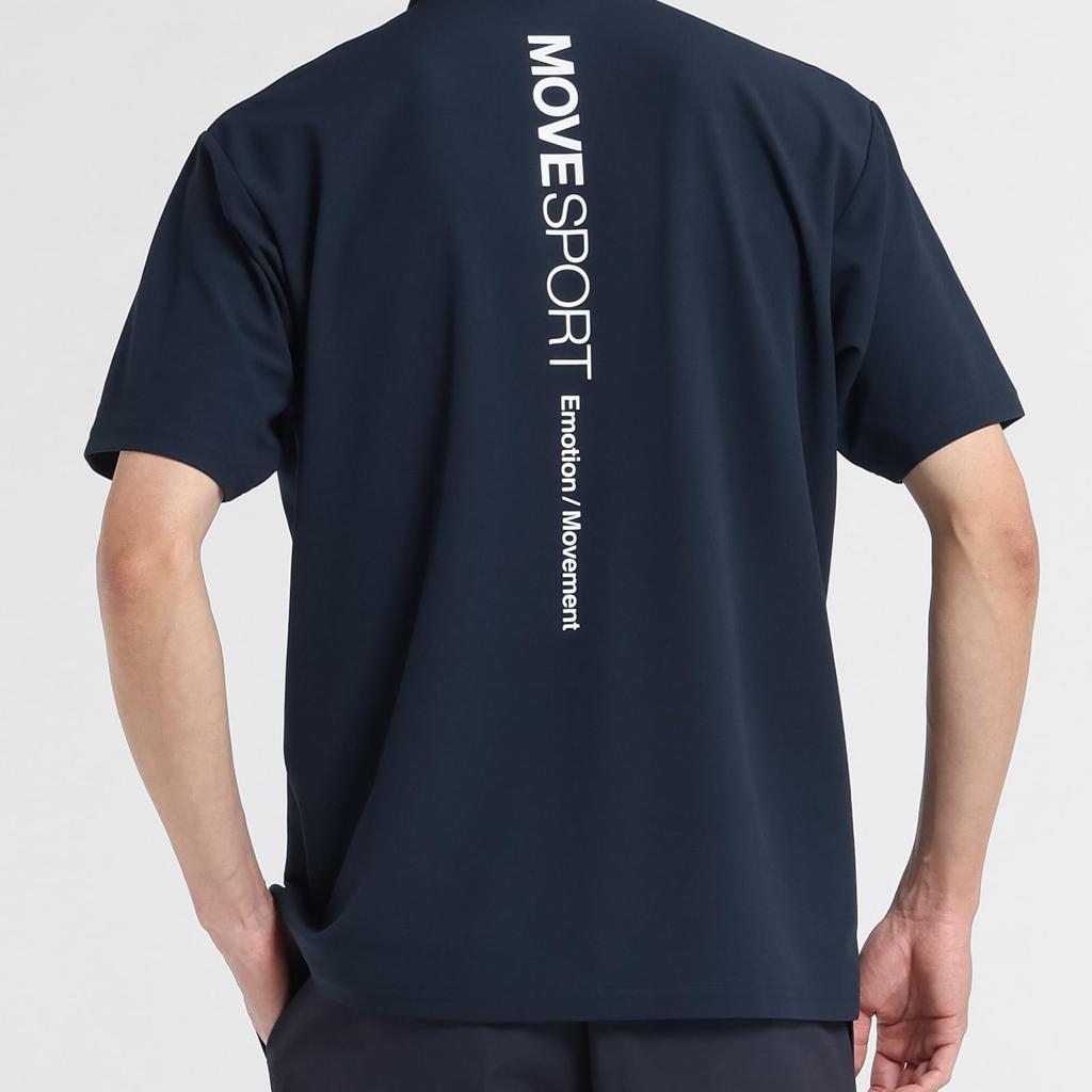 Move Sports Descente Golf Short Sleeve SUNSCREEN Mini Pique Polo Shirt with Cooling NV00 Function, Men's (ST5SHSZ4MB)