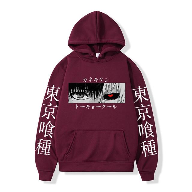 Tokyo Ghoul Аниме Мужские толстовки с капюшоном Пуловеры Толстовки с графическим принтом Кен Канеки Мужские толстовки с капюшоном Уличная одежда