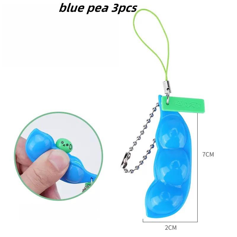 Fidget Toys Edamame Squishy Keychain Stress Relief Squeeze Peas Beans Cute Adult Toy Decompression Pack