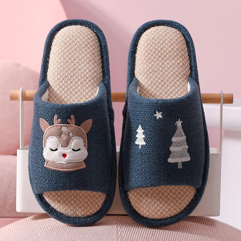 Женские и мужские тапочки на весну и осень, домашние и домашние тапочки, домашние льняные тапочки для четырех сезонов, домашние льняные тапочки из хлопка и льна