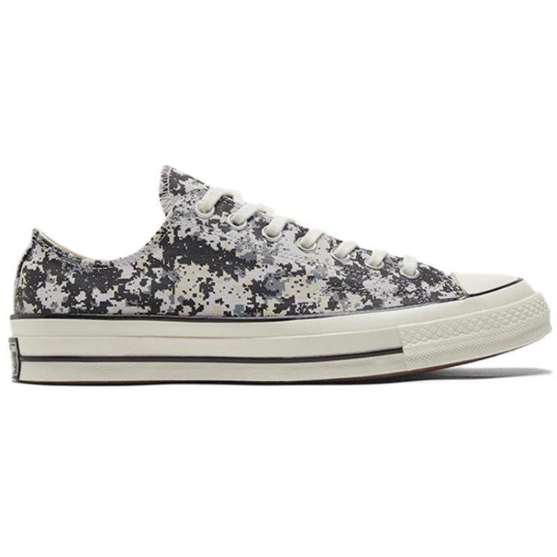 Converse 1970-е ALL STAR Chuck 70 пиксельный принт спортивные низкие кеды унисекс черно-белая камуфляжная расцветка