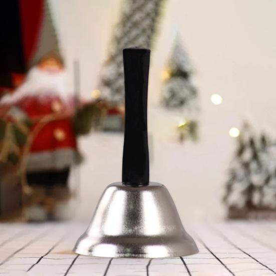 Рождественский колокольчик с деревянной ручкой Jingle Bells Clear Tone Handbell для Санта-Клауса